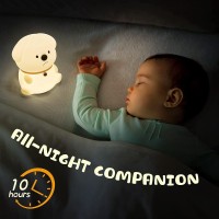 Cute Night Lights For Kids Room, Silicone Lamp For Toddler Girls Boys Bedroom, Portable Animal Night Light, Christmas Gifts For Baby, Puppy Led Light With Remote Control Rechargeable Color Changing