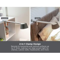 Black+Decker Verve Designer Led Clamp Light, Fits Shelves, Cubicles & Headboards, True White Led + 16M Rgb Colors