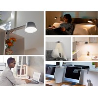 Black+Decker Verve Designer Led Clamp Light, Fits Shelves, Cubicles & Headboards, True White Led + 16M Rgb Colors