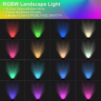 Eleglo 6W Rgb Landscape Lighting Low Voltage,16 Color Changing Landscape Lights,12V~24V Outdoor Colored Spotlight For Garden,Birthday,Halloween,Christmas Party Decorative(6Pack)