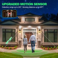 Wihtu 2 Packs Motion Sensor Wall Lights Dusk To Dawn Outdoor Light Fixtures Wall Mount Oil Rubbed Bronze Front Porch Light Le