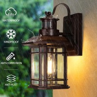 Wihtu 2 Packs Motion Sensor Wall Lights Dusk To Dawn Outdoor Light Fixtures Wall Mount Oil Rubbed Bronze Front Porch Light Le