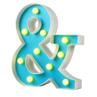 Adorn Life Led Marquee Light Up Letters Battery Powered Letter Lights Alphabet Sign For Night Lights Birthday Teen Girl Gifts Home Bar Party Wedding Christmas Decorations (Blue &)