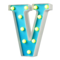 Adorn Life Led Marquee Light Up Letters Battery Powered Letter Lights Alphabet Sign For Night Lights Birthday Teen Girl Gifts Home Bar Party Wedding Christmas Decorations (Red V)