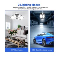 Led Garage Lights 6 Pack Garage Lights 200W Garage Light Led Shop Light Deformable Led Garage Lights Ceiling Led Lights For Garage Lights Led Shop Lights E26 E27 Garage Lights For Basement Attic