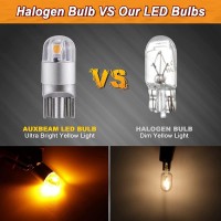 Auxbeam T10 W5W 168 194 Led Bulb Amber 3030 Chip 2SMD High Performance Dashboard light Features Super bright long service life low power consumption Faster onoff response time produces less heat 360 degree all around coverage Base Type T10 constant no pol