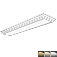 Faithsail Dimmable 4Ft Led Wraparound Light, 3 Color Temperature 3000K/4000K/5000K Cct 50W 5500Lm 4 Foot Kitchen Led Light Fixture, Flush Mount 48 Inch Linear Ceiling Lighting Fixture, 1 Pack