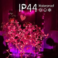 Christmas Pink Mini String Lights 100 Count 25 Feet Detachable Incandescent Bulb Waterproof Fairy Lights Plug In For Indoor Ou