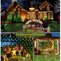 Christmas Net Lights Decorations Outdoor 200 Led 9.8Ft X 6.6Ft Tree Wrap String Lights With 8 Modes Remote Fairy Twinkle String Lights For Lawn Bush Party Yard Garden Decor (Green)