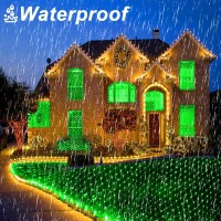 Christmas Net Lights Decorations Outdoor 200 Led 9.8Ft X 6.6Ft Tree Wrap String Lights With 8 Modes Remote Fairy Twinkle String Lights For Lawn Bush Party Yard Garden Decor (Green)