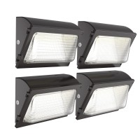 Hyperlite Led Wall Pack Light 120W 15,600Lm Commercial And Industrial Outdoor Led Wall Lights For Parking Lots House Warehouses 4 Pack Ul Listed