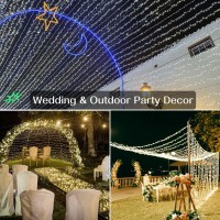 Zhouduidui Christmas Lights Outdoor, 800Led 330Ft Warm White String Lights, 8 Mode Plug In Waterproof Decor Twinkle Lights For Bedroom Xmas Thanksgiving Wedding Party Garden Yard Tree Decoration