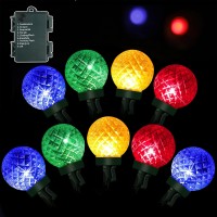 Anycosy 32.8 Ft 100 Led Christmas Lights, 8 Modes Globe String Lights Battery Operated, Outdoor Waterproof Ball String Lights For Holiday Party Patio Garland Christmas Decorations