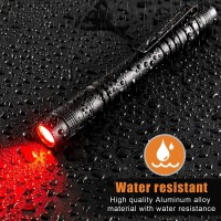 Tuanse 4 Pcs Red Light Flashlight Red Led Flashlight Red Light Pen Light Flashlight Super Bright Red Flashlight Red Torch For As