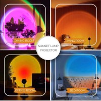 Soleil Sunset Lamp For Bedroom 16 Colors Led Changing 3In1 Sunset Light Lamp With Multiple Modes Adjustable Brightness With