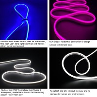 Joko Led Silicone Neon Light Strip Neon Rope Light 12V 164 Ft5M Waterproof Diy Cuttable Outdoor Neon Lights Power Adapter I