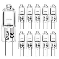 G4 Halogen Bulb T3 20 Watt 280Lm G4 Bi-Pin Bulb Ac/Dc12 Volt For Under Cabinet Puck Light, Chandeliers, Track Lighting,20W 12V Warm White 2700K (10 Pack)