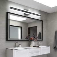 Presde 48In Black Dimmable Led Bathroom Vanity Light Fixtures Over Mirror Modern Bath Lighting (Cold White 6000K)