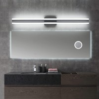 Presde 48In Black Dimmable Led Bathroom Vanity Light Fixtures Over Mirror Modern Bath Lighting (Cold White 6000K)