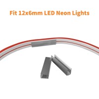 Inextstation Neon Led Accessories 10 Led Neon Mounting Clips, 10 Wires, 20 Neon Flex End Caps, 20 Screws For 6X12Mm Silicone Led Neon Strip Lighting, Make The Neon Signs