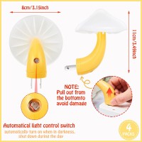 Honoson 4 Pieces Mushroom Night Light Led Night Light Plug In Lamp 7 Color Magic Mini Pretty Mushroom Shaped Night Lights Adults