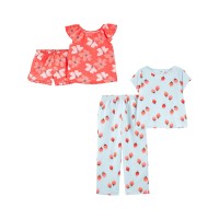 Simple Joys By Carters Girls 4-Piece Poly Pajamas, Berryfloral, 5