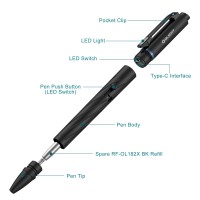 Olight Open Pro 120 Lumens Led Pen Light With Green Beam Rechargeable Edc Flashlight With Pen For Writing Work Adventure Pr