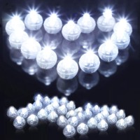 K.E.J. 100Pcs Led Balloon Light Multicolor Tiny Led Lights Waterproof Mini Round Balls Lights Flash Ball Lamp For Balloon Easter Eggs Birthday Party Wedding Halloween Christmas Decoration (Color)