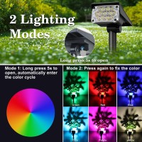 Crepow Solar Spot Lights Outdoor Color Changing Ip65 Rgb Solar Lights Outdoor Waterproof Auto Onoff Solar Landscape Spotlight