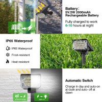 Crepow Solar Spot Lights Outdoor Color Changing Ip65 Rgb Solar Lights Outdoor Waterproof Auto Onoff Solar Landscape Spotlight