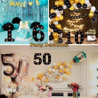 Light Up Black Alphabet Marquee Number Sign Led Marquee Number Lights Sign For Night Light Home Bar Christmas Lamp Birthday Party Wedding Decoration 4