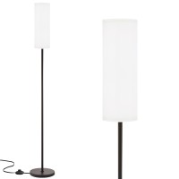 Ambimall Floor Lamp For Living Room - Pole Lamps For Bedrooms, Standing Lamps With White Lampshade, 65'' Tall Lamp For Office, Minimalist Floor Lamp For Home Decor