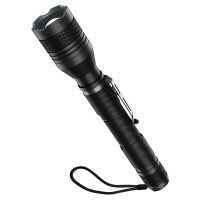 Mowetoo Led Flashlight, Rechargeable Flashlight With 1500 Lumens High Brightness, 7.8 Inch Length, 5 Light Modes And Zoomable Beam For Emergency And Outdoor Use