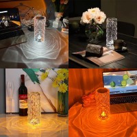 Hongmao Crystal Lamp,Crystal Lights Touching Control Rose Crystal Lamp With Usb Port,16 Rgb Color Changing Romantic Rose Diamond Table Lamp Led Night Light For Bedroom Living Room, Kids Room, Office