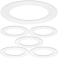 6 Pack Gloss White Goof Trim Ring For 6 Inch Recessed Lighting Trim Can Light Trim For Down Light Outer Diameter 8 Inches In