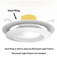 6 Pack Gloss White Goof Trim Ring For 6 Inch Recessed Lighting Trim Can Light Trim For Down Light Outer Diameter 8 Inches In