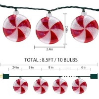 Christmas Candy String Lights 85Ft Christmas Decorations Fairy Lights With 10 Lollipop Light Connectable Candy Decor Lights U