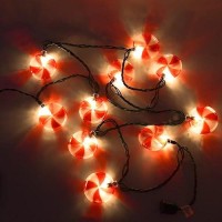 Christmas Candy String Lights 85Ft Christmas Decorations Fairy Lights With 10 Lollipop Light Connectable Candy Decor Lights U