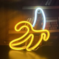 Qiaofei Led Banana Neon Sign Lights Kids Gift Hanging Decorative Neon Light Usb Or Battery Operated For Home Bedroom Bar Restau