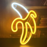 Qiaofei Led Banana Neon Sign Lights Kids Gift Hanging Decorative Neon Light Usb Or Battery Operated For Home Bedroom Bar Restau