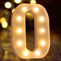 Light Up Letters, Laerjin Marquee Letters With Lights, Decorative Led Light Up Number, Light Up Number Sign For Night Light Wedding Birthday Party Christmas Home Bar - Letter Lights-O