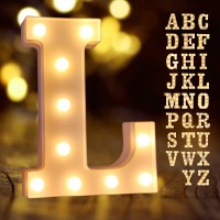 Light Up Letters, Laerjin Marquee Letters With Lights, Decorative Led Light Up Number, Light Up Number Sign For Night Light Wedding Birthday Party Christmas Home Bar - Letter Lights-L