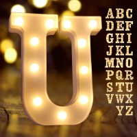 Light Up Letters, Laerjin Marquee Letters With Lights, Decorative Led Light Up Number, Light Up Number Sign For Night Light Wedding Birthday Party Christmas Home Bar - Letter Lights-U