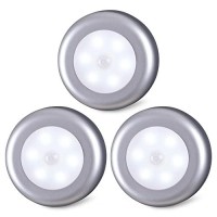 Motion Sensor Lights Indoor, Star-Spangled High Cri Stick On Stair Puck Lights Battery Operated, Cordless Led Step Night Light For Under Cabinet, Hallway, Stairway, Closet, Kitchen (Warm White, 3Pack)