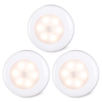 Star-Spangled Motion Sensor Lights Indoor, High Cri Stick On Stair Puck Lights Battery Operated, Led Step Night Light For Under Cabinet, Hallway, Stairway, Closet, Kitchen (Silver, Cool White, 3Pack)