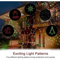 Mxcuv Christmas Projector Lights Outdoor, Waterproof Christmas Laser Lights Landscape Spotlight Decorative Stage Lights With Red And Green Xmas Patterns For Party Garden Patio Wall Ceiling Floor