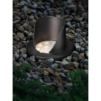 Leonlite 6W Well Lights Landscape Led In Ground, Shielded Top, 12-24V Ac/Dc, Etl Listed, Ip67, Aluminum, Cri 90 3000K, Black, Pack Of 6