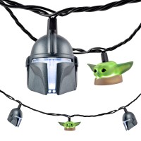 Star Wars The Mandalorian Baby Yoda String Light The Child Grogu 5000K Cool White 10 Led Lights Indooroutdoor Collector