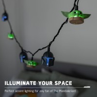 Star Wars The Mandalorian Baby Yoda String Light The Child Grogu 5000K Cool White 10 Led Lights Indooroutdoor Collector