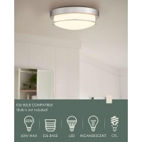 Cargifak Close To Ceiling Light Fixtures Bushed Nickel Farmhouse Ceiling Light With 2 Light For Laundry Kitchen Bedroom Bathroo